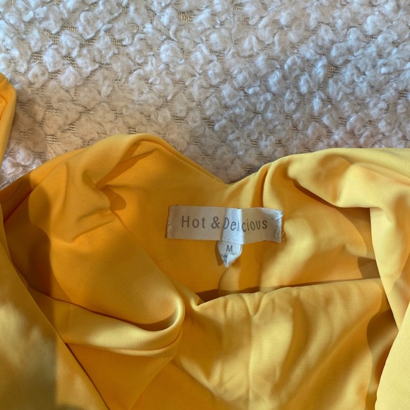 Yellow Hot & Delicious One Piece Bathing Suit - Picture 3 of 5